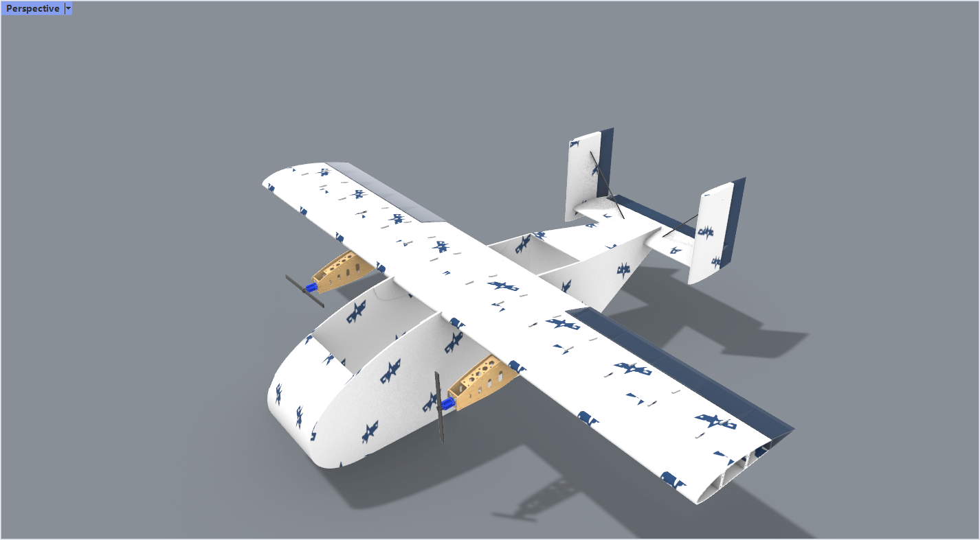 方舟90函道货运飞机3D渲染图