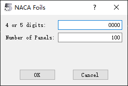 NACA Foils对话框