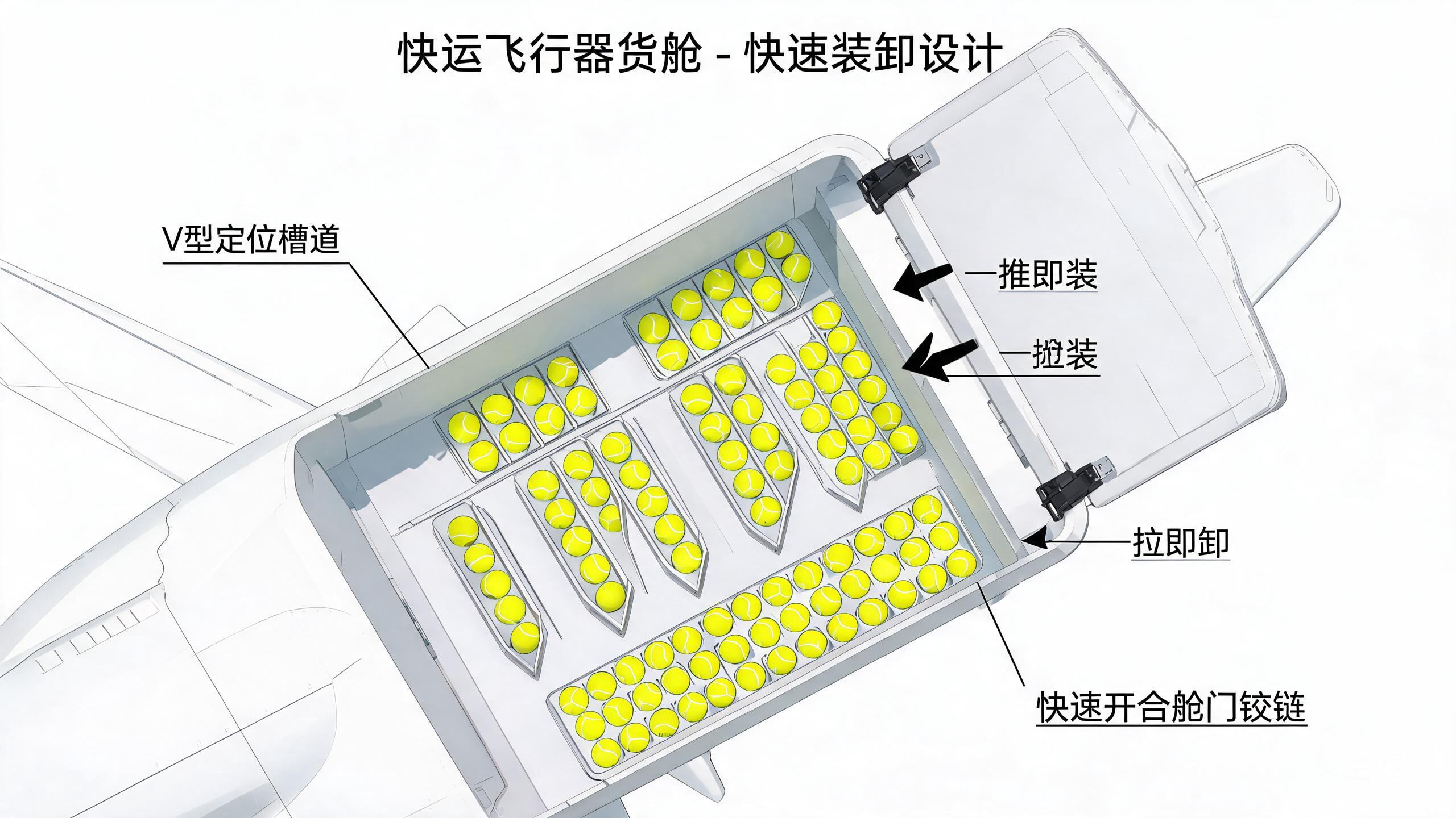 五槽V型货舱快速装卸设计