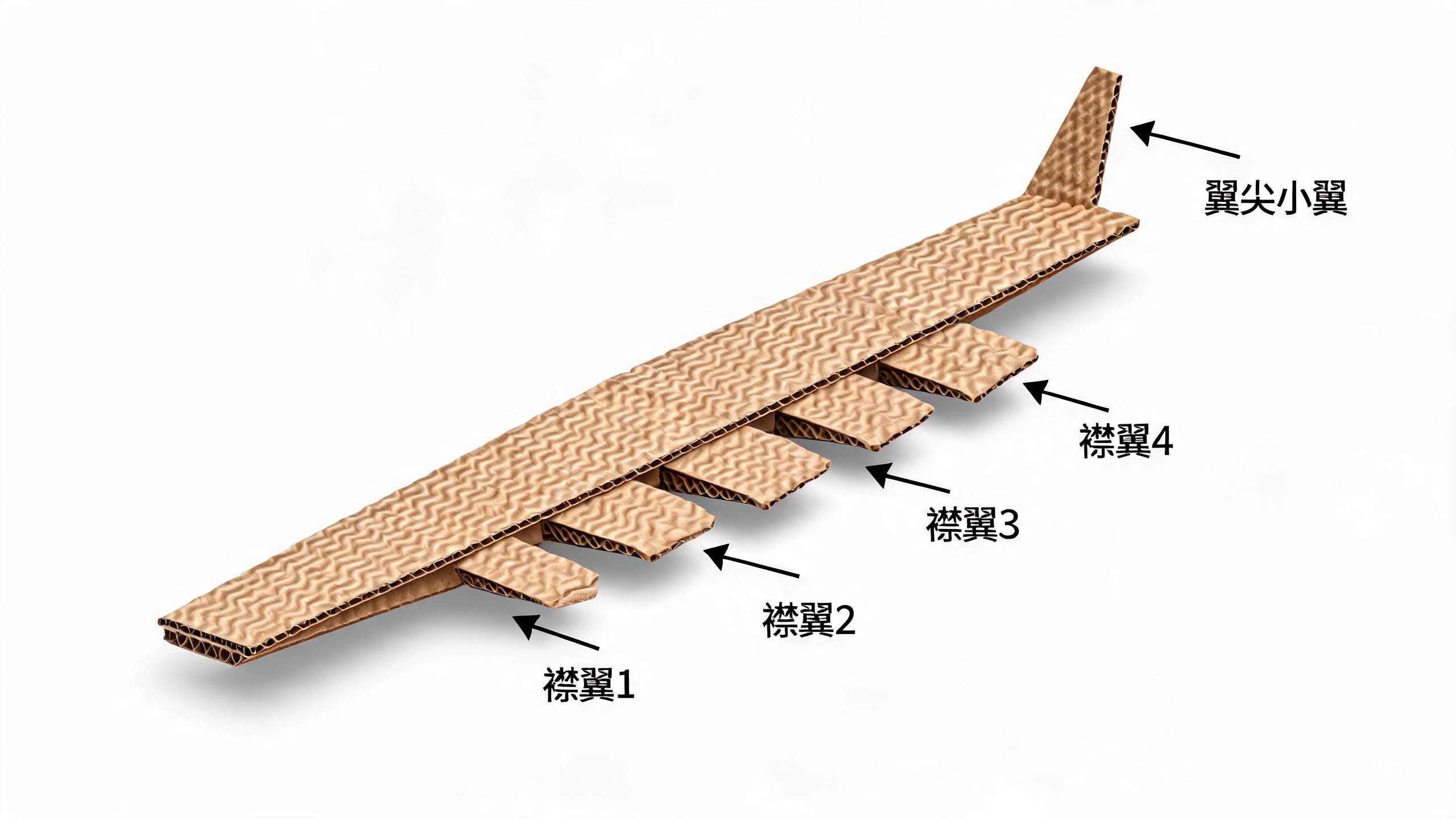 四段襟翼机翼设计特写