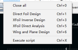 图1：XFLR5的Module菜单——通过快捷键Ctrl+6切换到Wing and Plane Design模块